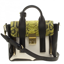 مملوكة مسبقًا 3.1 Phillip Lim Multicolor Leather and Python Print Mini Pashli Satchel 