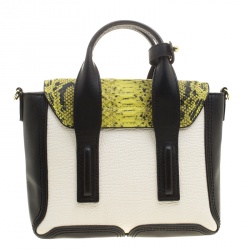مملوكة مسبقًا 3.1 Phillip Lim Multicolor Leather and Python Print Mini Pashli Satchel 