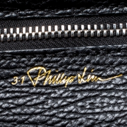 Pre Owned 3.1 Phillip Lim Black/Brown Leather and Calfhair Mini Pashli Top Handle Bag