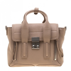 3.1 Phillip Lim Beige Leather Mini Pashli Satchel