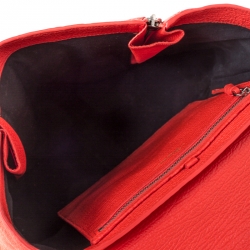 Pre Owned حقيبة 3.1 فيليب ليم بيشلي متوسطة جلد برتقالية