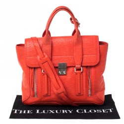 Pre Owned حقيبة 3.1 فيليب ليم بيشلي متوسطة جلد برتقالية