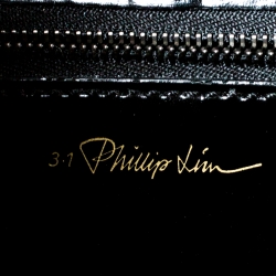3.1 Phillip Lim Black Snakeskin Embossed Leather Mini Pashli Satchel