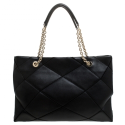 Pre Owned Roger Vivier Black Leather Prismick Tote