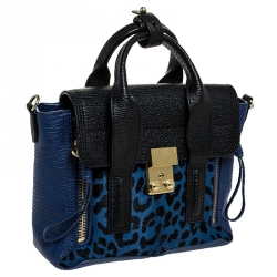 مملوكة مسبقًا 3.1 Phillip Lim Multicolor Leather and Calfhair Mini Pashli Top Handle Bag