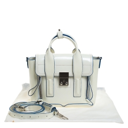 Pre Owned حقيبة 3.1 فيليب ليم باشلي ميني جلد أبيض