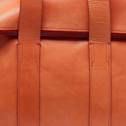 3.1 Phillip Lim Orange Leather Fold Over Tote