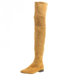 Pre Owned 3.1 Phillip Lim Beige Suede Louis Thigh High Boots Size 36.5