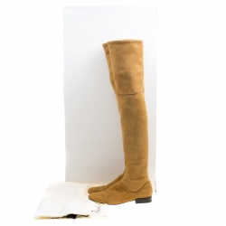 Pre Owned 3.1 Phillip Lim Beige Suede Louis Thigh High Boots Size 36.5