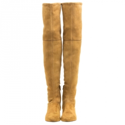 Pre Owned 3.1 Phillip Lim Beige Suede Louis Thigh High Boots Size 36.5