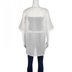 Pre Owned Acne Studios Off White Oversized Avre Mesh Top S