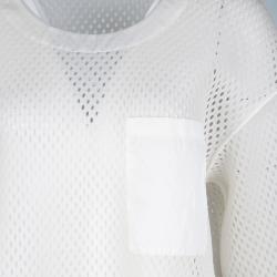 Pre Owned Acne Studios Off White Oversized Avre Mesh Top S