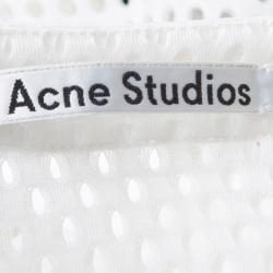 Pre Owned Acne Studios Off White Oversized Avre Mesh Top S