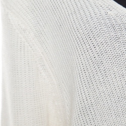 Pre Owned Acne Studios Cream Chunky Linen Knit Deborah V Neck Pullover M