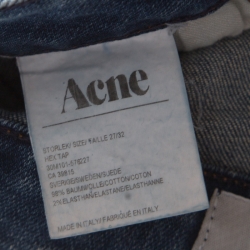 Pre Owned Acne Indigo Faded Effect Denim Stretch Slim Fit Jeans S