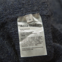 Pre Owned Acne Studios Grey Mohair Blend Folded Off Shoulder Sweater XS