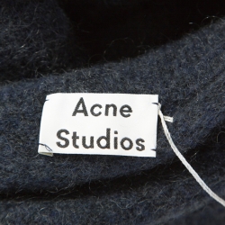 Pre Owned Acne Studios Grey Mohair Blend Folded Off Shoulder Sweater XS