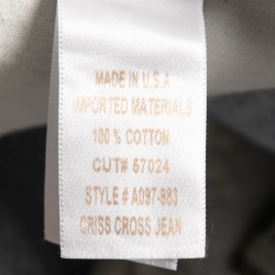 Agolde Blue Distressed Denim Cross-Cross Jeans S Waist 25"