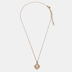 Aigner Crystal Gold Tone Necklace Set