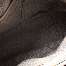 Pre Owned Aigner Beige Leather Front Zipped Satchel