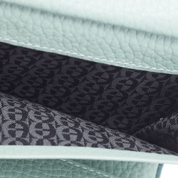 Pre Owned Aigner Two Tone Green Grained Leather Trifold Wallet