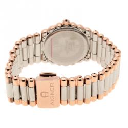 Pre Owned Aigner Rose Gold Tone Stainless Steel Grassano A109200 Women's Wristwatch 30 mm