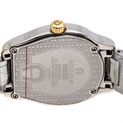 Pre Owned Aigner Mother of Pearl Two-Tone Stainless Steel Vicenza A111212 Women's Wristwatch 30 mm