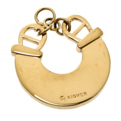 Pre Owned Aigner Crystal Gold Tone Pendant / Charm