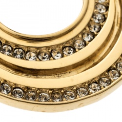 Pre Owned Aigner Crystal Gold Tone Pendant / Charm