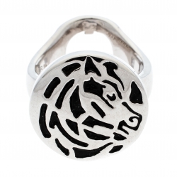 مملوكة مسبقًا Aigner Silver Tone Horse Engraved Ring Size 54