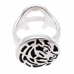 مملوكة مسبقًا Aigner Silver Tone Horse Engraved Ring Size 54