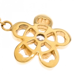 مملوكة مسبقًا قلادة أينغر دلاية مرصعة كريستال ذهبية