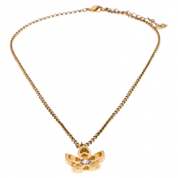 مملوكة مسبقًا قلادة أينغر دلاية مرصعة كريستال ذهبية