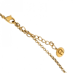 مملوكة مسبقًا قلادة أينغر دلاية مرصعة كريستال ذهبية