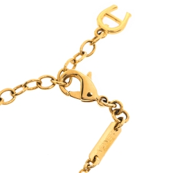 Pre Owned سوار إيغنر كريستال لؤلؤ صناعي ذهبي اللون