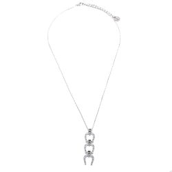 مملوكة مسبقًا Aigner Logo Silver Pendant Necklace