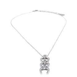 مملوكة مسبقًا Aigner Logo Silver Pendant Necklace