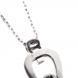 مملوكة مسبقًا Aigner Logo Silver Pendant Necklace