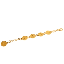 Aigner Gold Plated Coin Charm Bracelet