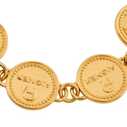 Aigner Gold Plated Coin Charm Bracelet