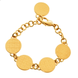 Aigner Gold Plated Coin Charm Bracelet
