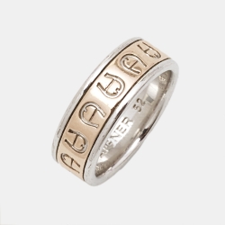Aigner Logo Two Tone Ring Size 52