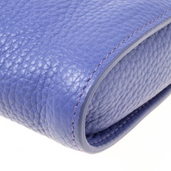 Pre Owned Aigner Purple Leather Ivy Clutch