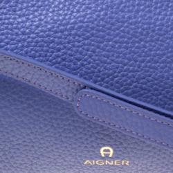 Pre Owned Aigner Purple Leather Ivy Clutch