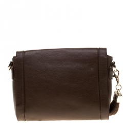 Pre Owned حقيبة كروس أيغنر كافالينا جلد بنية