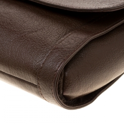 Pre Owned حقيبة كروس أيغنر كافالينا جلد بنية