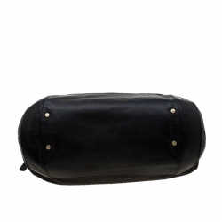 Pre Owned Aigner Black Signature Fabric and Leather Chain Tote