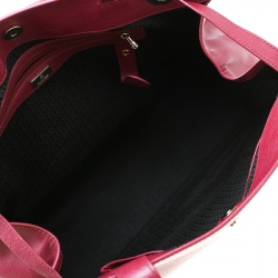 Pre Owned Aigner Burgundy Leather Cavallina Tote