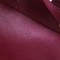 Pre Owned Aigner Burgundy Leather Cavallina Tote