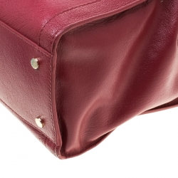 Pre Owned Aigner Burgundy Leather Cavallina Tote